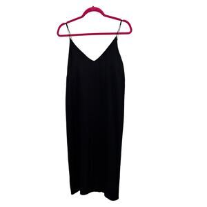 Gap Black Cami Satin Slip Dress 10P Whimsy Goth Timeless Sexy
Romantic